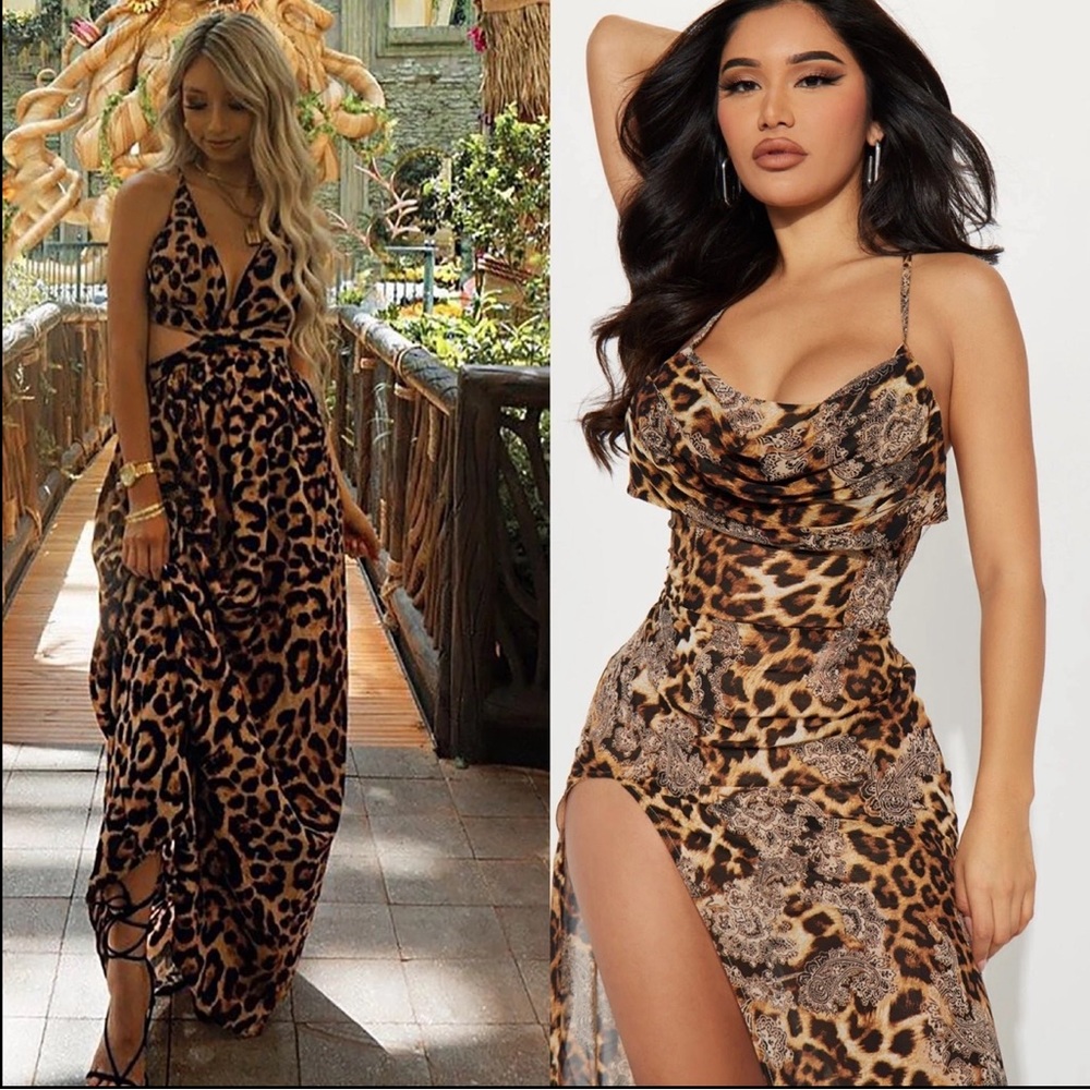 Fashion Nova Leopard Maxi Dress Bundle